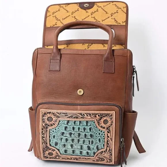 American Darling Backpack Genuine Western Leather Womens Bag Eleanor New - Picture 5 of 7